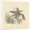 Man with hat with wide brim by Anthonie Willem Hendrik Nolthenius de Man
