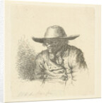 Man with hat with wide brim by Anthonie Willem Hendrik Nolthenius de Man