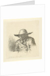Man with hat with wide brim by Anthonie Willem Hendrik Nolthenius de Man