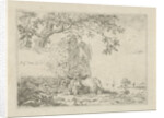 Lying calf for a ruin by Anonymous