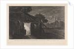 Night Piece with two figures in a hut by Pieter Franciscus Martenasie