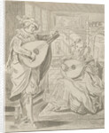 Lute playing lord and lady by Bernhard Schreuder