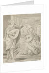 Lute playing lord and lady by Bernhard Schreuder