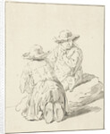 Two boys sitting on the floor by Pieter van Bloemen
