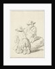 Two boys sitting on the floor by Pieter van Bloemen