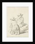 Two boys sitting on the floor by Pieter van Bloemen
