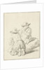 Two boys sitting on the floor by Pieter van Bloemen