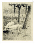 Two pigs in a trough by Willem Witsen