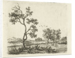 River landscape with trees by Ernst Willem Jan Bagelaar