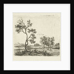 River landscape with trees by Ernst Willem Jan Bagelaar