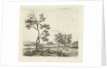 River landscape with trees by Ernst Willem Jan Bagelaar