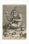Lepers beggar in the guise of the Devil by Jheronimus Bosch