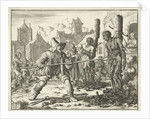 Burnt bodies of David and Levina in Ghent by Jan Luyken