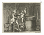 Joris Wippe in Dordrecht The Netherlands drowned in a barrel by Jan Luyken