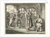 Jacques d'Auchy in prison in Leeuwarden say goodbye to his wife by Jan Luyken