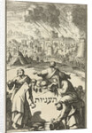 Seven grieving and lamenting Israel surround a stone by Joseph Athias