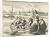 Pieter Pietersz. Bekjen preaches eight people in a rowing boat on the Amstel by Anonymous