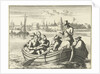 Pieter Pietersz. Bekjen preaches eight people in a rowing boat on the Amstel by Anonymous