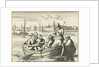 Pieter Pietersz. Bekjen preaches eight people in a rowing boat on the Amstel by Anonymous