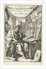 Elderly man at his desk in a study by Caspar Luyken