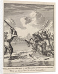 Count William II spills through the ice at Hoogwoud by Jan Luyken
