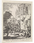 Wolfert van Borselen thrown out the window and killed in Delft The Netherlands by Jan Luyken