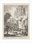 Wolfert van Borselen thrown out the window and killed in Delft The Netherlands by Jan Luyken