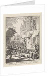 Wolfert van Borselen thrown out the window and killed in Delft The Netherlands by Jan Luyken