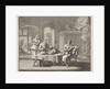 Saint Spiridon of Cyprus offers a salted pork by Jan Luyken
