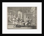 Saint Spiridon of Cyprus offers a salted pork by Jan Luyken