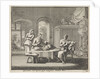 Saint Spiridon of Cyprus offers a salted pork by Jan Luyken