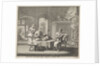 Saint Spiridon of Cyprus offers a salted pork by Jan Luyken
