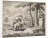 Woman brings her child dead to the grave of Saint Stephen by Jan Luyken