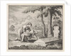 Woman brings her child dead to the grave of Saint Stephen by Jan Luyken