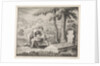 Woman brings her child dead to the grave of Saint Stephen by Jan Luyken