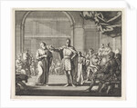 The Emperor takes a canon his richly decorated hat by Jan Luyken