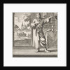 Indoors appoint a man to a wall clock by Jacobus van Hardenberg