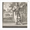Indoors appoint a man to a wall clock by Jacobus van Hardenberg