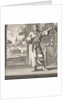 Indoors appoint a man to a wall clock by Jacobus van Hardenberg