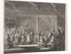 Synagogue where a rabbi reads a law role by Hendrik van Damme