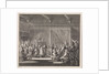 Synagogue where a rabbi reads a law role by Hendrik van Damme