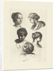 Five female head study by Gerard de Lairesse