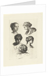 Five female head study by Gerard de Lairesse