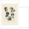 Five female head study by Gerard de Lairesse