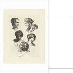 Five female head study by Gerard de Lairesse