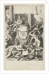 Coat of arms Geelvinck family surrounded by allegorical figures by Gerard de Lairesse