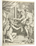 Time kneels for a hand worker at a loom by Gerard de Lairesse