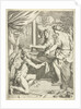 Time kneels for a hand worker at a loom by Gerard de Lairesse