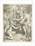 Time kneels for a hand worker at a loom by Gerard de Lairesse