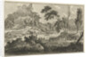 Arcadian river landscape with two donkeys by Leonard Schenk
